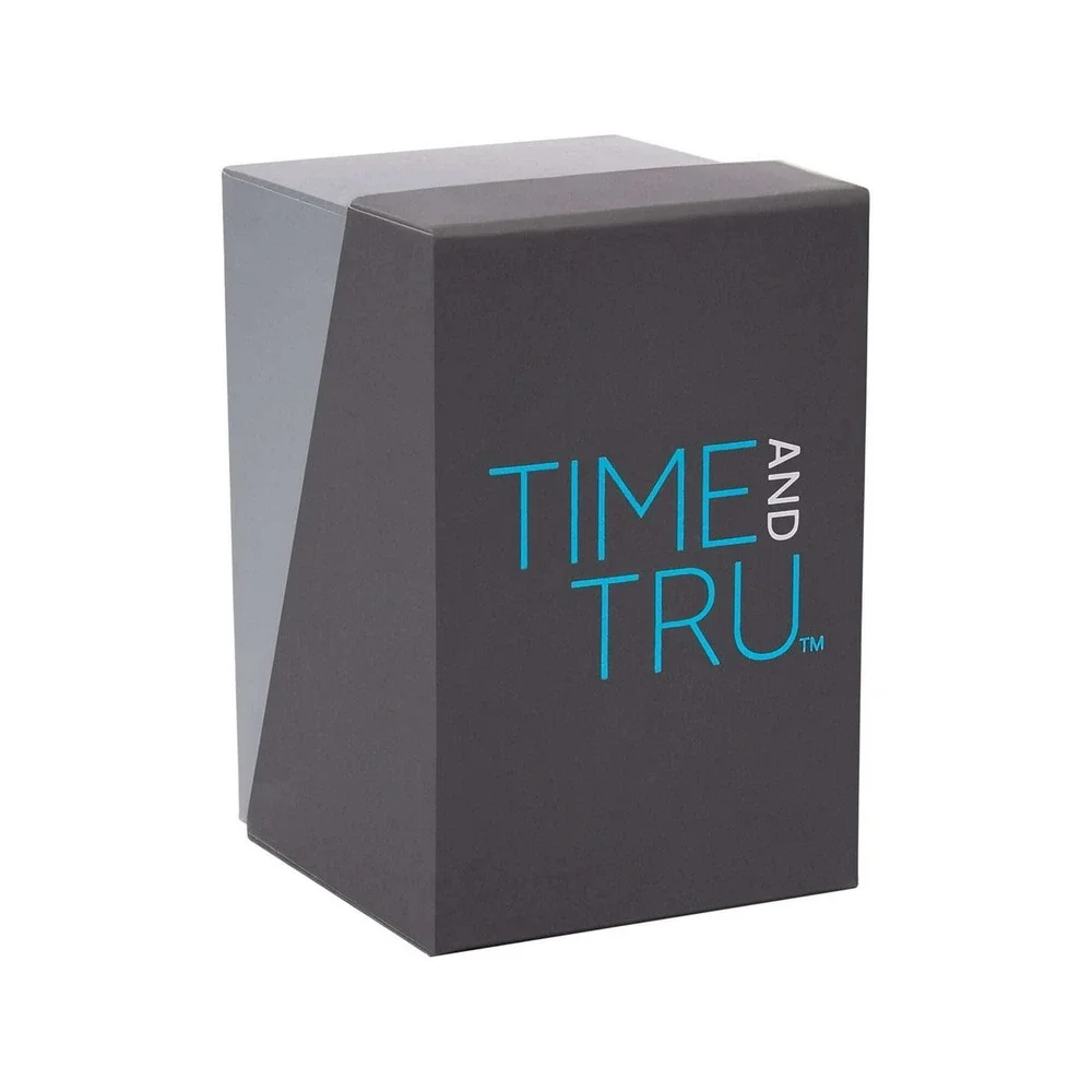 Time and‎ Tru Bracelet Watch Women Gun Metal Silver Arabics 31MM SR626SW